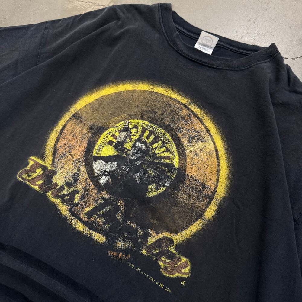 Vintage Elvis Presley Sun Records Graphic Tee, Faded Black, Size XL